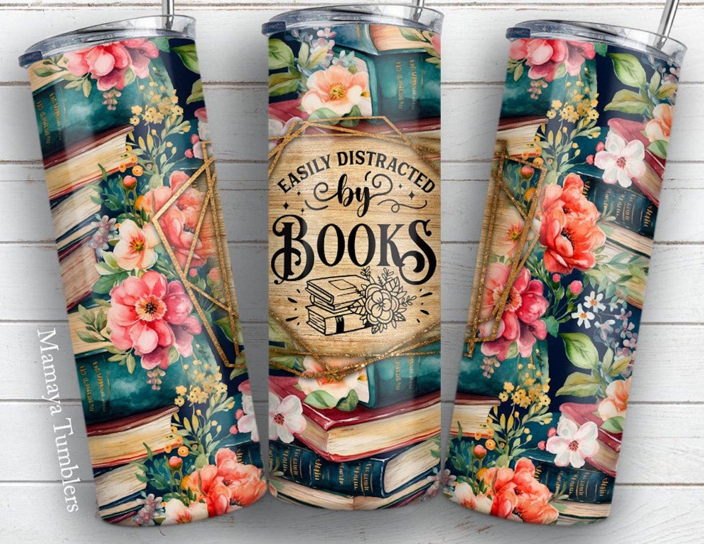 Tumbler:  Book Lover, 20 oz Skinny Tumbler