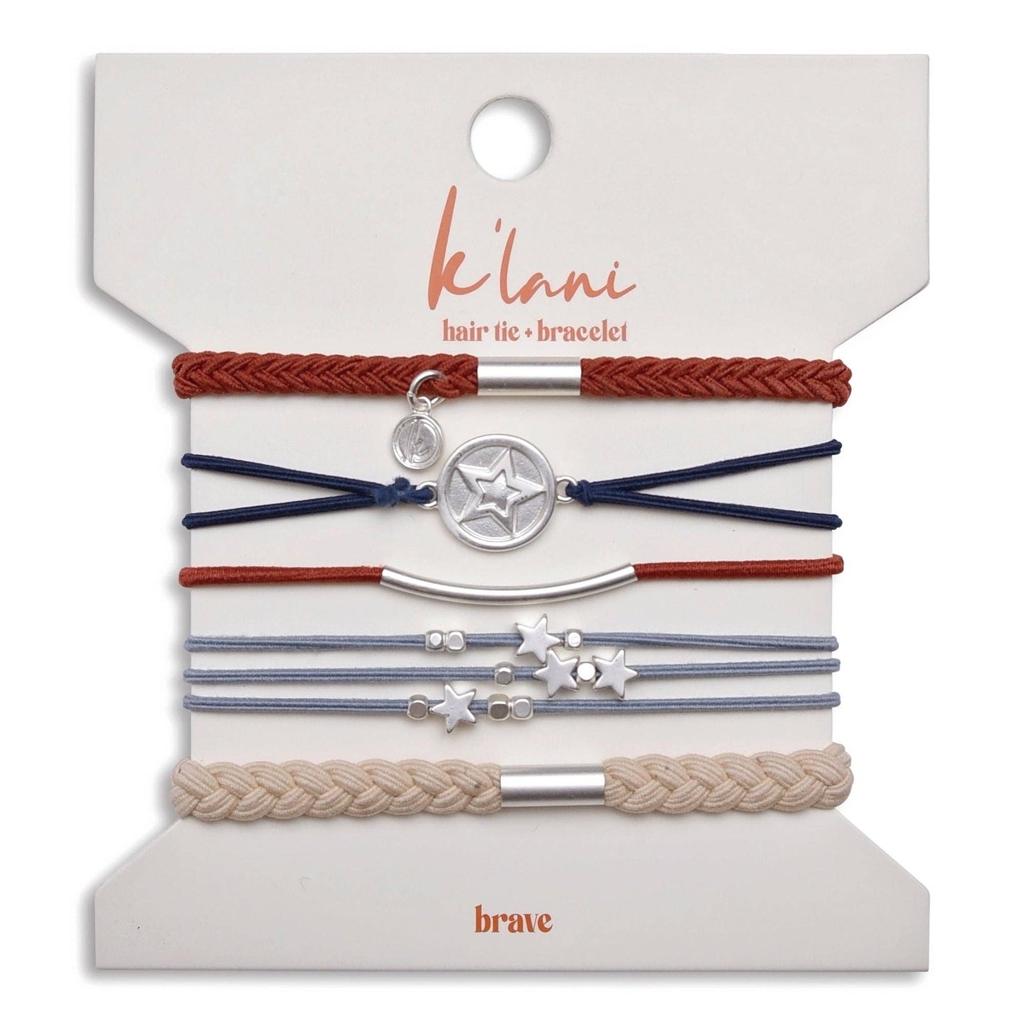 Hair tie/Bracelet:  Brave