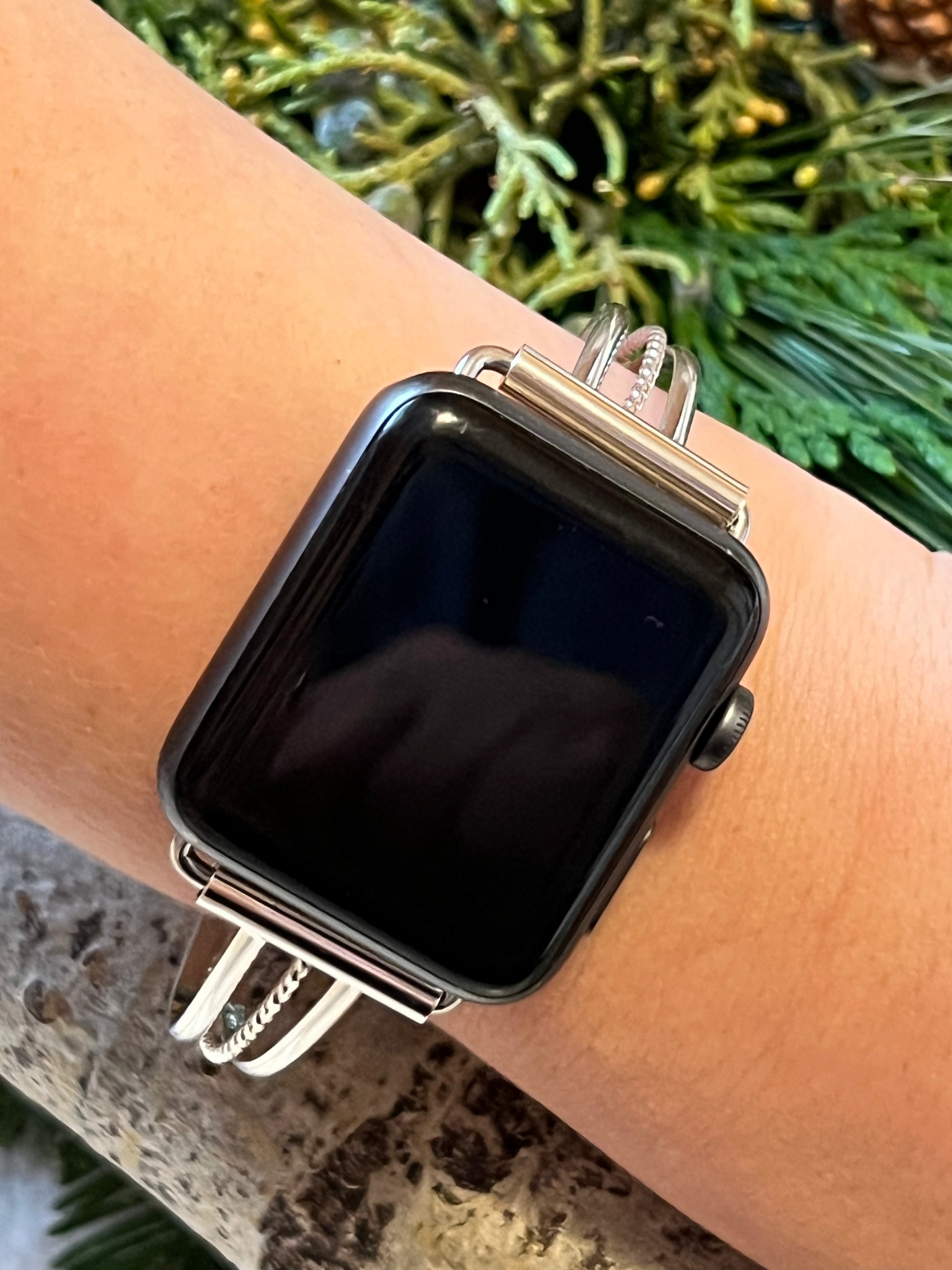 Watch Band Sterling Silver Apple Watch Sunflower Road Company