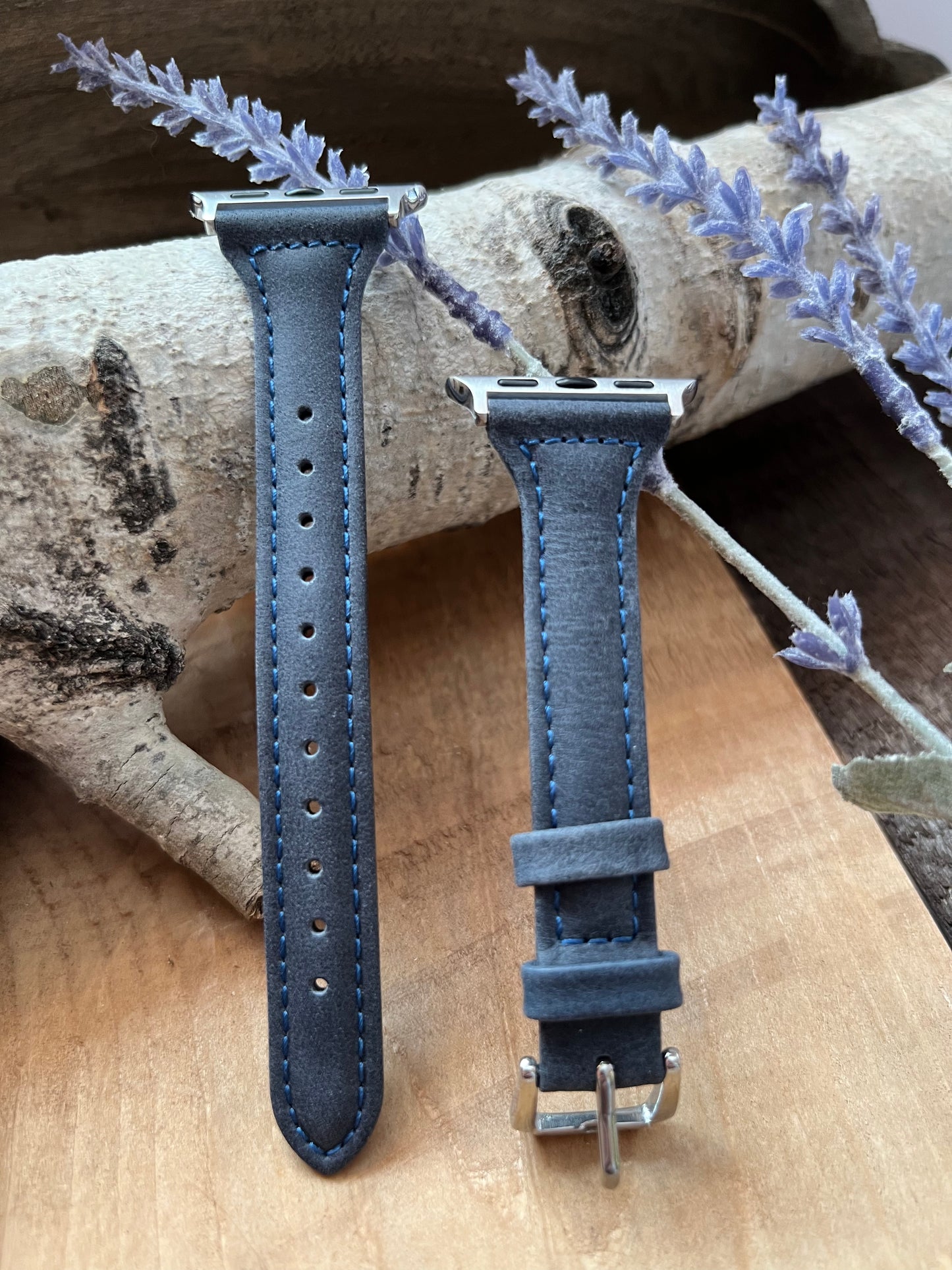 Watch Band:  Genuine Leather Slim Apple Watch