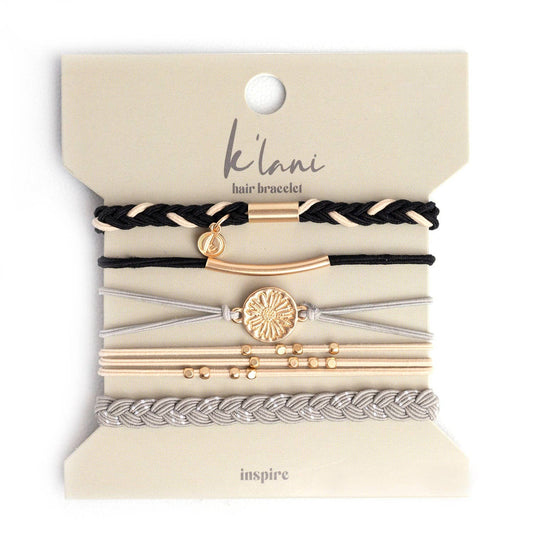 Hair ties/Bracelets:  Inspire